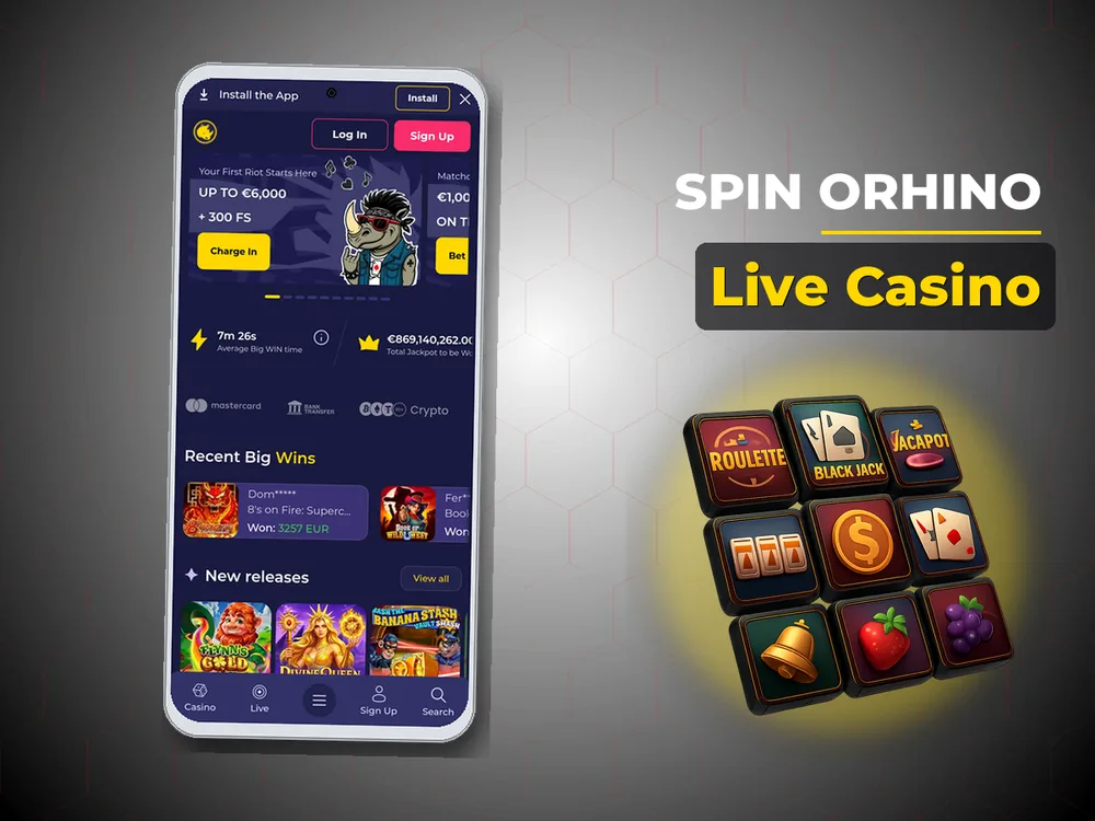 Spin Orhino - Live Casino