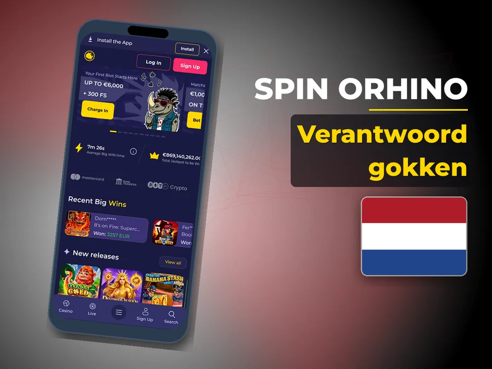 Spin Orhino - Verantwoord gokken