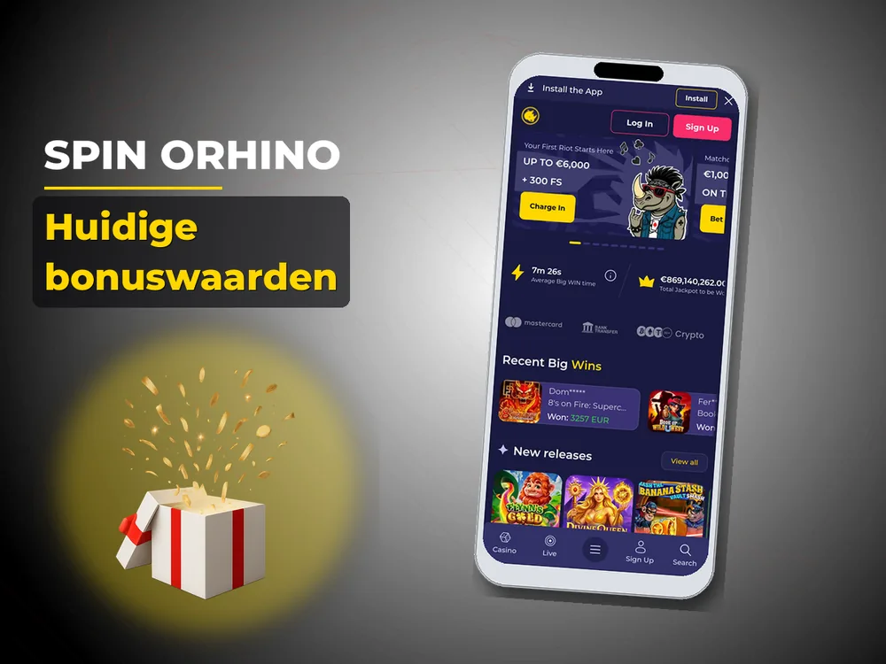 Spin Orhino - Huidige bonuswaarden