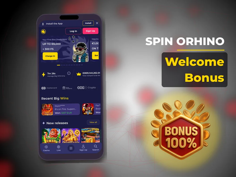 Spin Orhino - Welcome Bonus