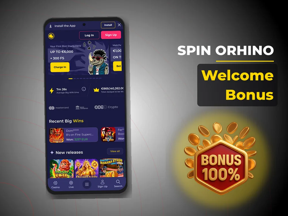 Spin Orhino - Welcome Bonus