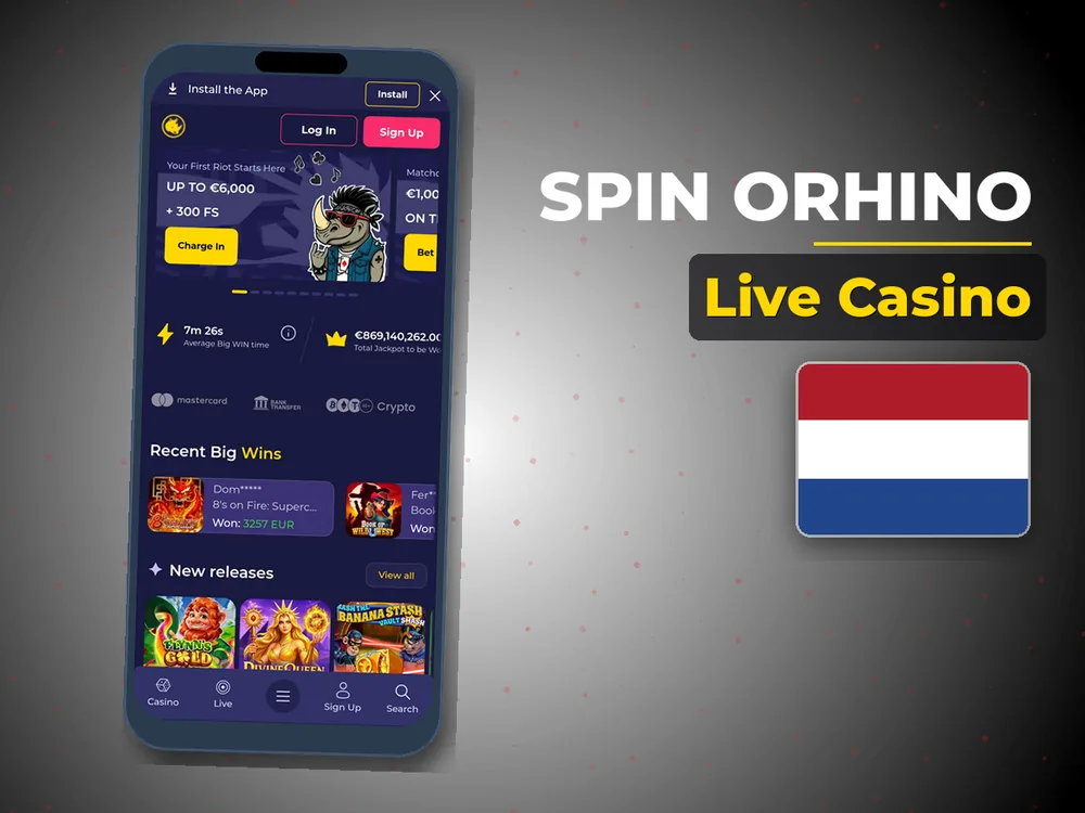 Spin Orhino - Live Casino