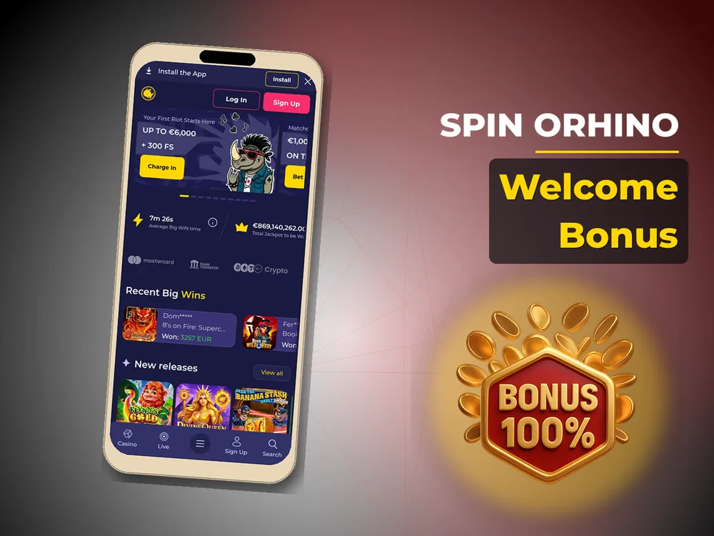 Spin Orhino - Welcome Bonus