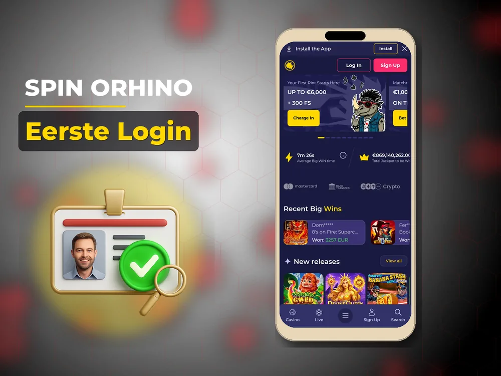 Spin Orhino - Eerste Login